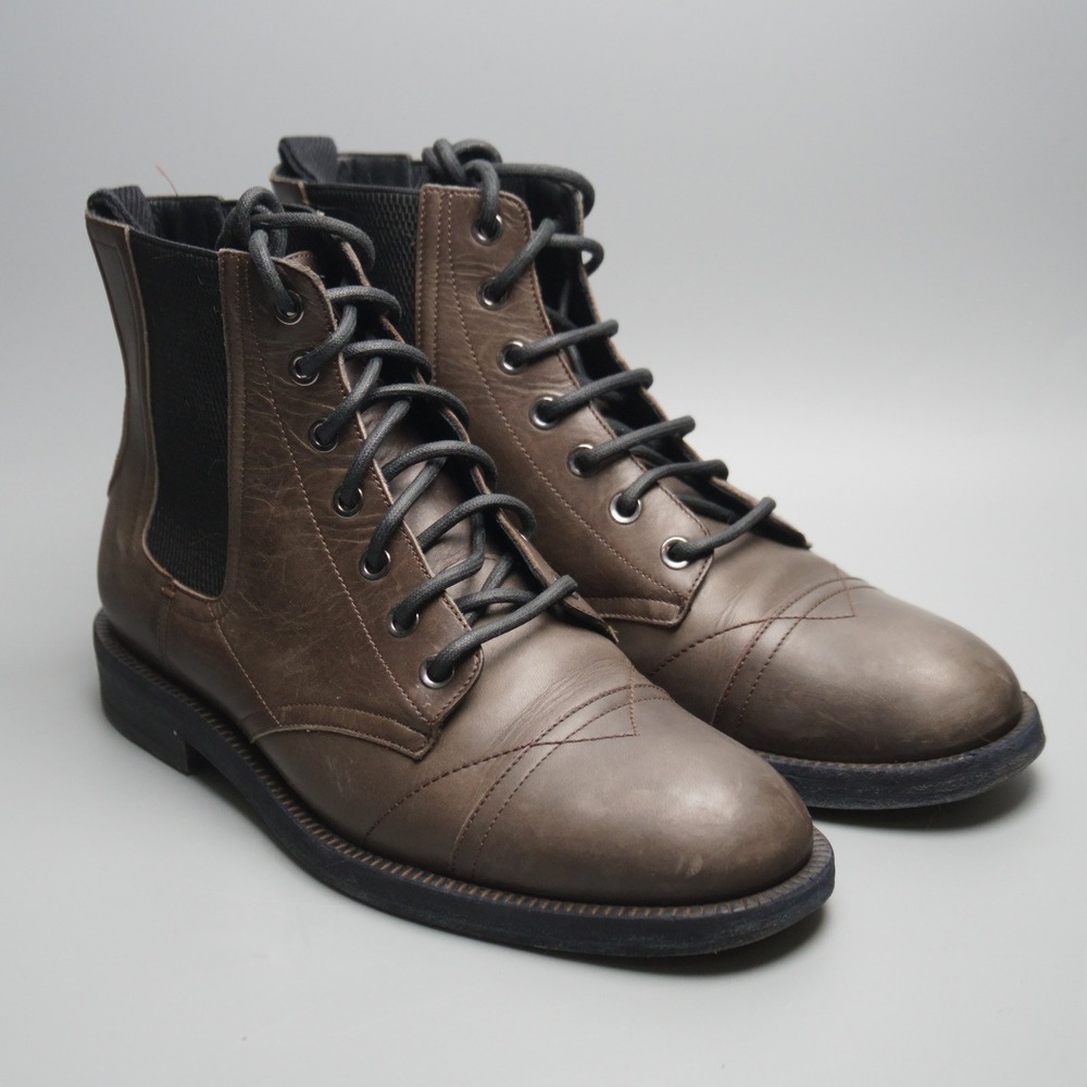 Jimmy Choo Brown Leather Lace Up Chelsea Hybrid Boots EU 39 / Womens US 8.5-9